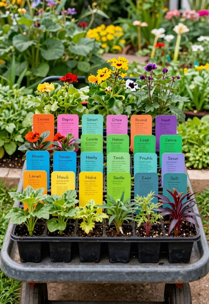 11 Genius Garden Cart Upgrade Ideas DIY Hacks 4. Seed and Herb Labeling System 0