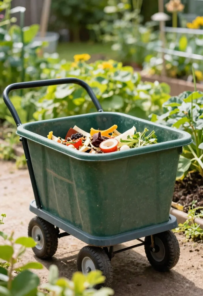 11 Genius Garden Cart Upgrade Ideas DIY Hacks 8. Built in Compost Bin 0