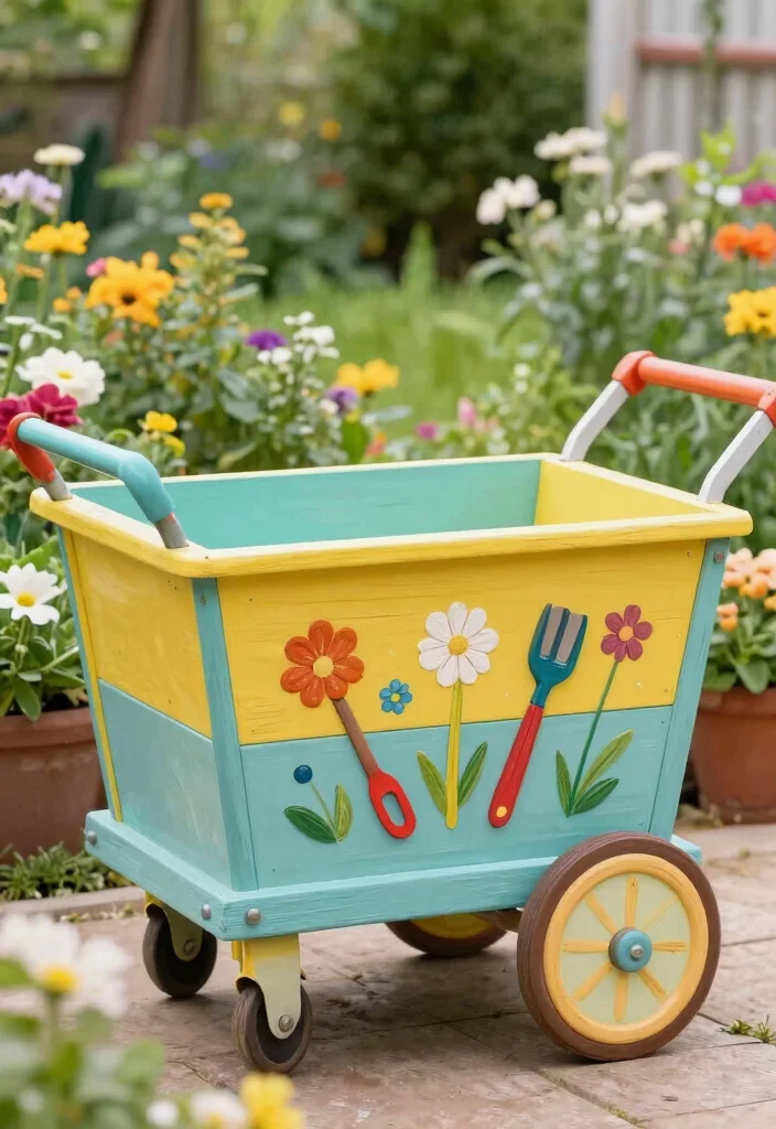 11 Genius Garden Cart Upgrade Ideas DIY Hacks 9. Decorative Finishes 0