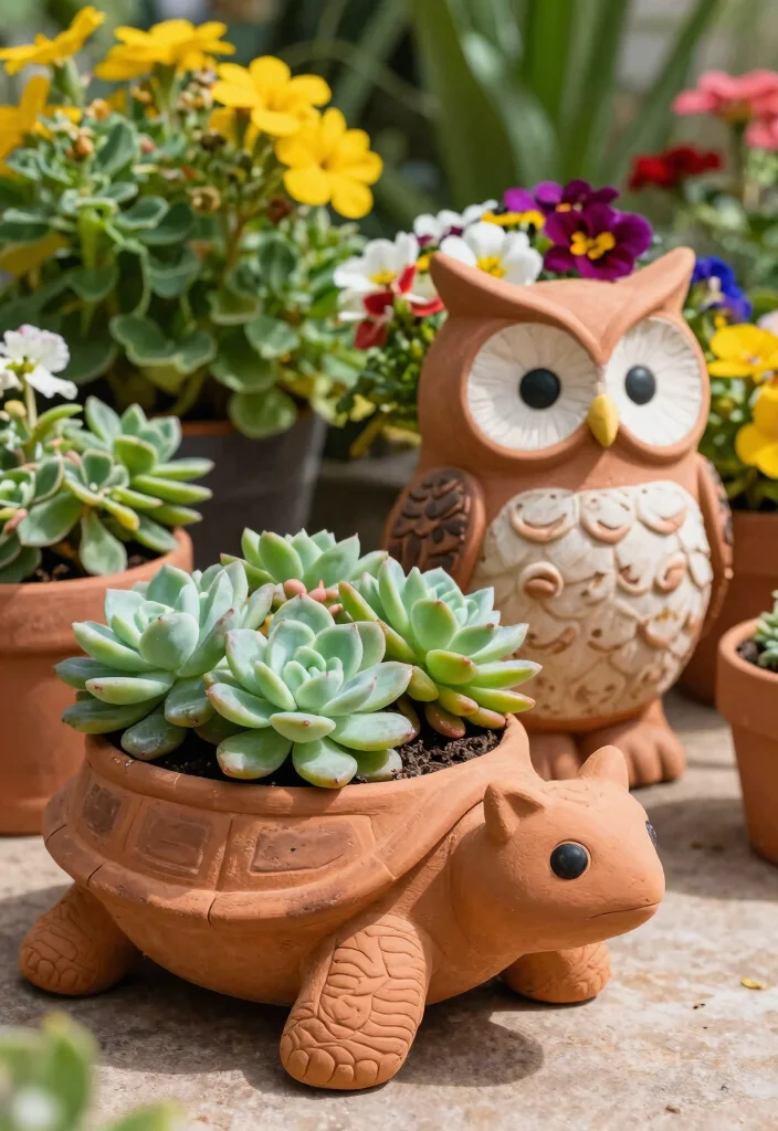 11 Stunning Garden Pottery Sculpture Ideas (Clay Art) 2 11 Stunning Garden Pottery Sculpture Ideas Clay Art 2. Artistic Planters 0