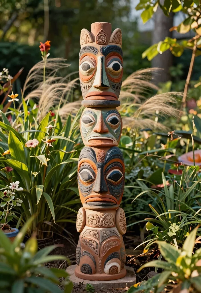 11 Stunning Garden Pottery Sculpture Ideas (Clay Art) 3 11 Stunning Garden Pottery Sculpture Ideas Clay Art 3. Clay Totems 0