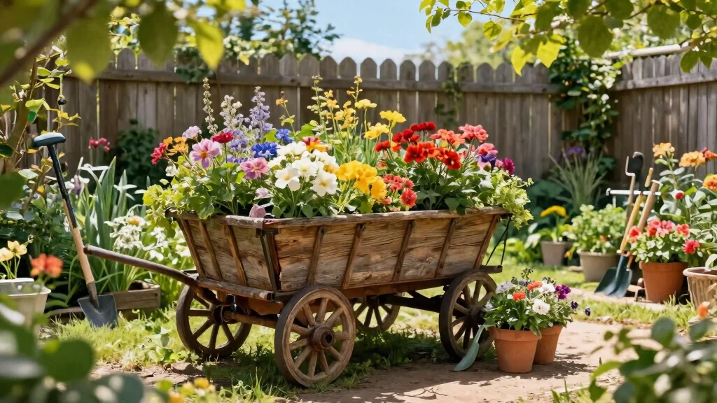 13 Charming Vintage Garden Cart Ideas [Rustic Decor]