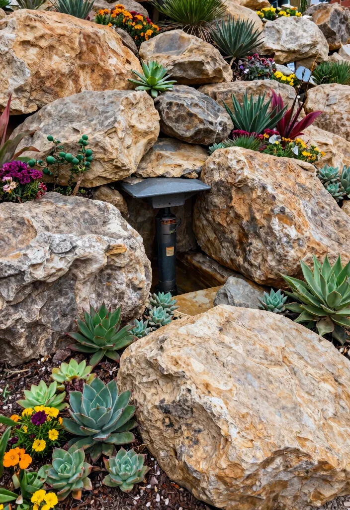 13 Clever Ideas to Hide Pool Pump and Heater DIY Tricks 5. Creative Rock Garden 0