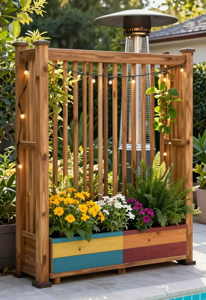 13 Clever Ideas to Hide Pool Pump and Heater DIY Tricks 6. Privacy Screen with Planters 0
