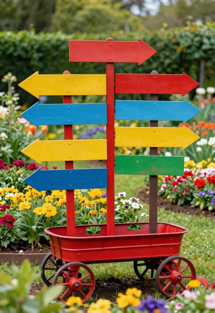 13 Contemporary Metal Garden Sculpture Ideas Industrial Vibe 12. Playful Garden Signs 0