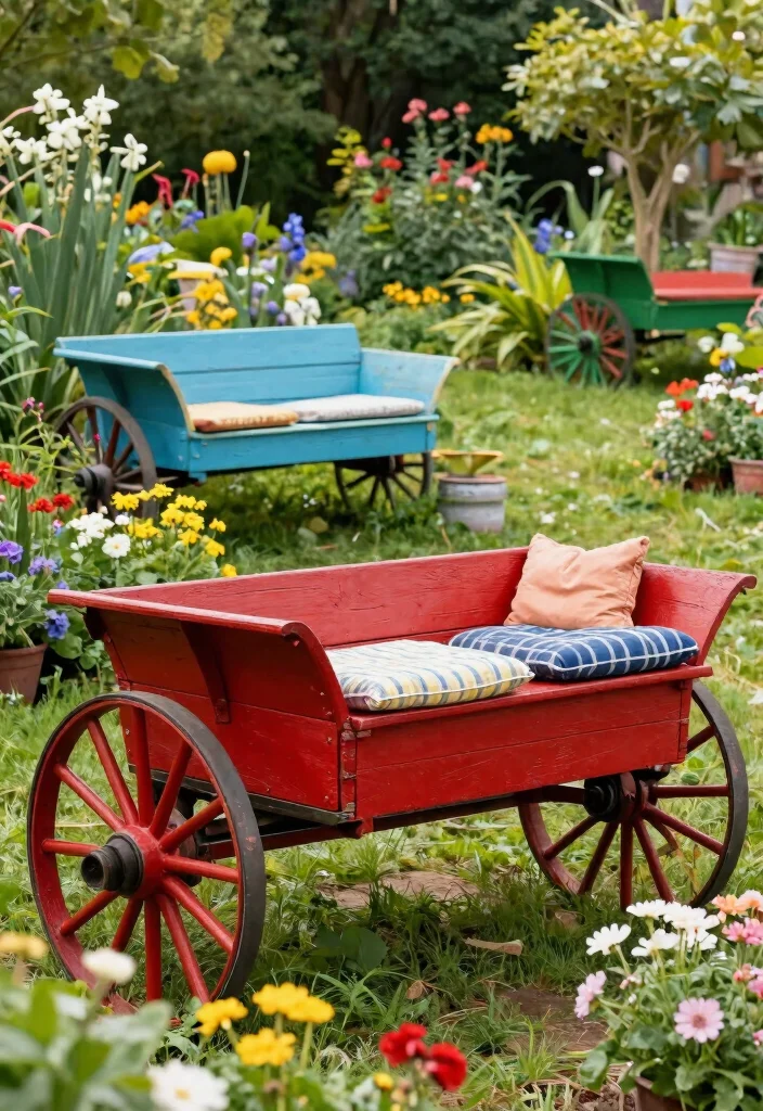 13 Contemporary Metal Garden Sculpture Ideas Industrial Vibe 6. Upcycled Garden Benches 0