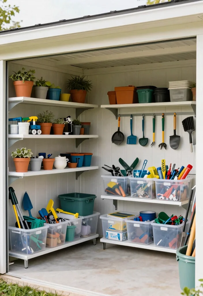 13 Heavy Duty Tool Shed Shelving Ideas DIY Builds 11. Overhead Storage Solutions 0