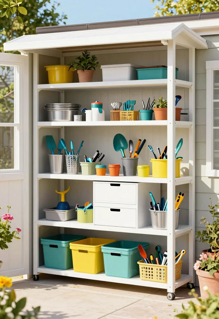 13 Heavy Duty Tool Shed Shelving Ideas DIY Builds 9. Modular Shelving Units 0
