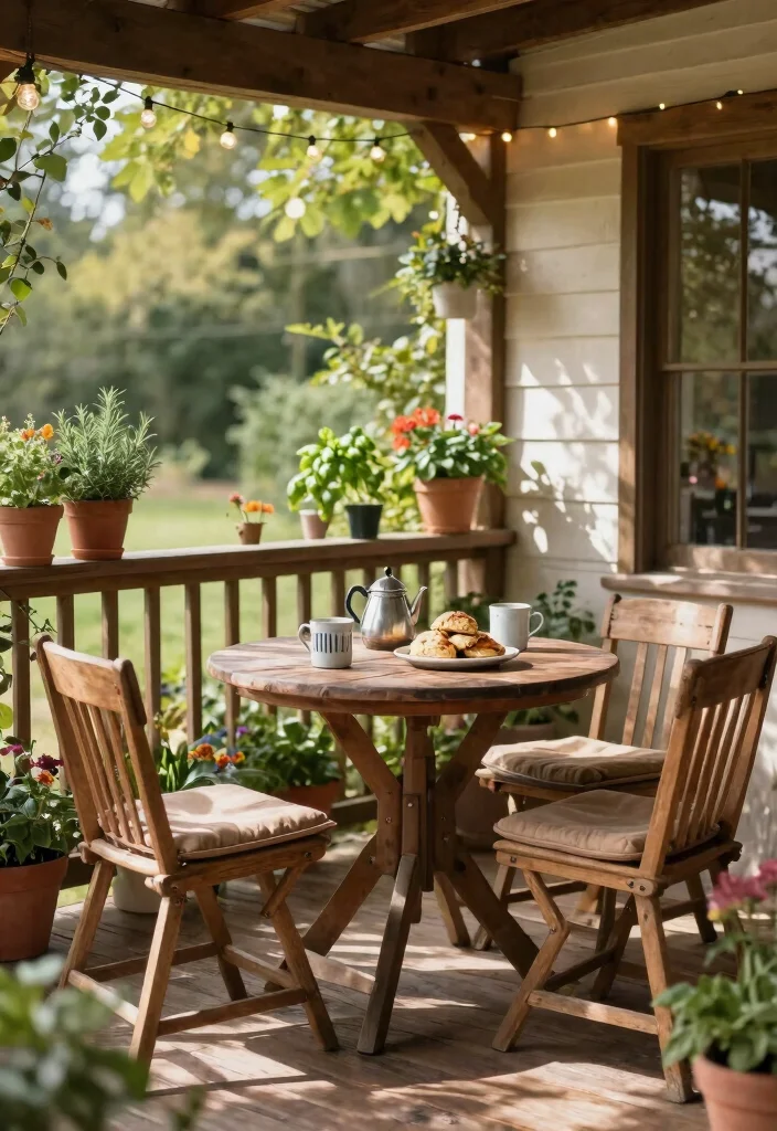 13 Welcoming Front Porch Bistro Set Ideas (Morning Coffee) 1 13 Welcoming Front Porch Bistro Set Ideas Morning Coffee 1. Rustic Wooden Bistro Set 0
