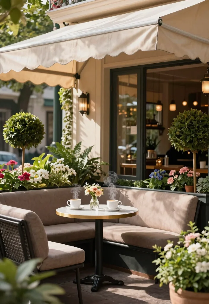 13 Welcoming Front Porch Bistro Set Ideas (Morning Coffee) 10 13 Welcoming Front Porch Bistro Set Ideas Morning Coffee 10. Elegant Bistro Set with Canopy 0