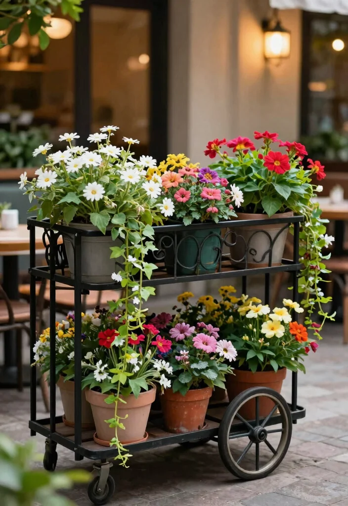 15 Beautiful Outdoor Garden Trolley Inspiration Photos 10 15 Beautiful Outdoor Garden Trolley Inspiration Photos 10. Railing Trolley for Vertical Gardens 0