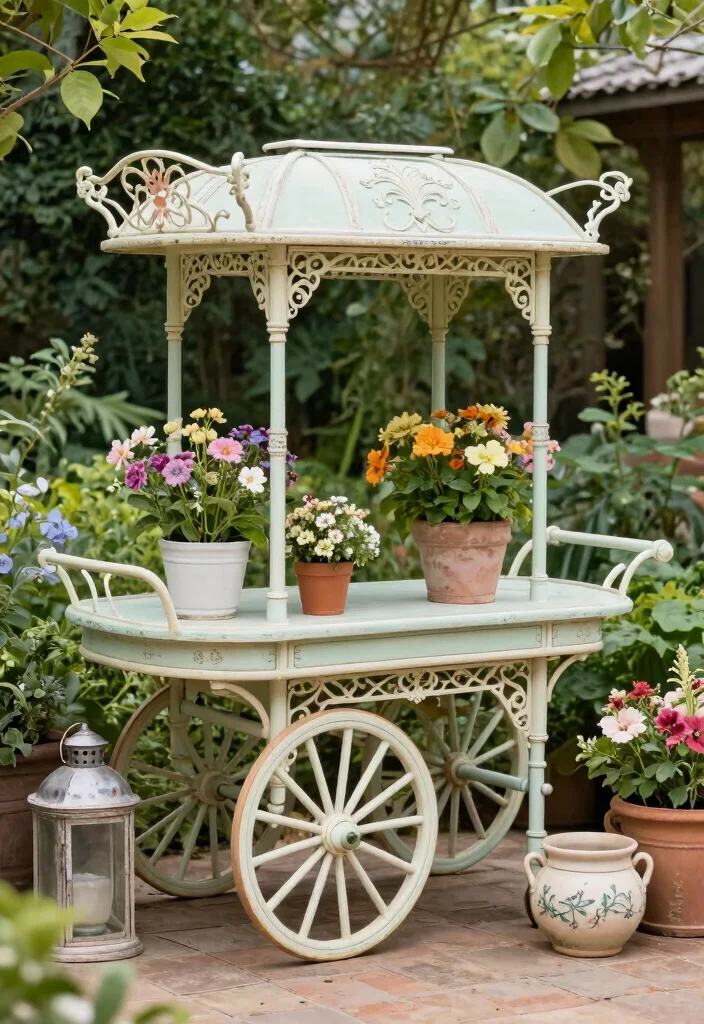 15 Beautiful Outdoor Garden Trolley Inspiration Photos 3 15 Beautiful Outdoor Garden Trolley Inspiration Photos 3. Vintage Elegance 0
