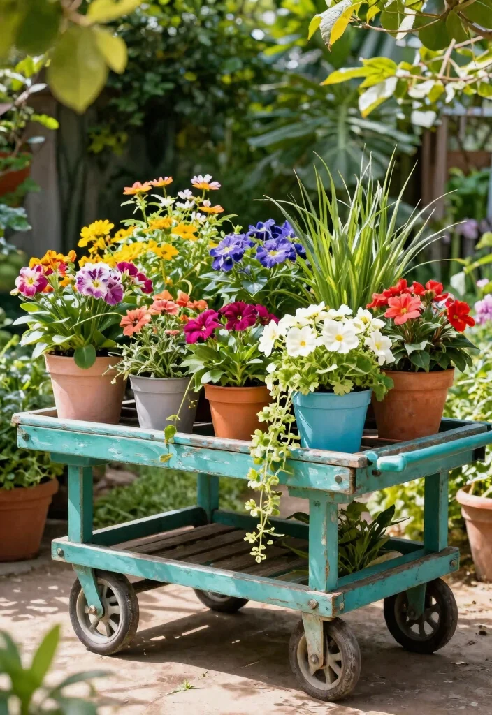 15 Beautiful Outdoor Garden Trolley Inspiration Photos 5 15 Beautiful Outdoor Garden Trolley Inspiration Photos 5. Colorful Flower Display 0