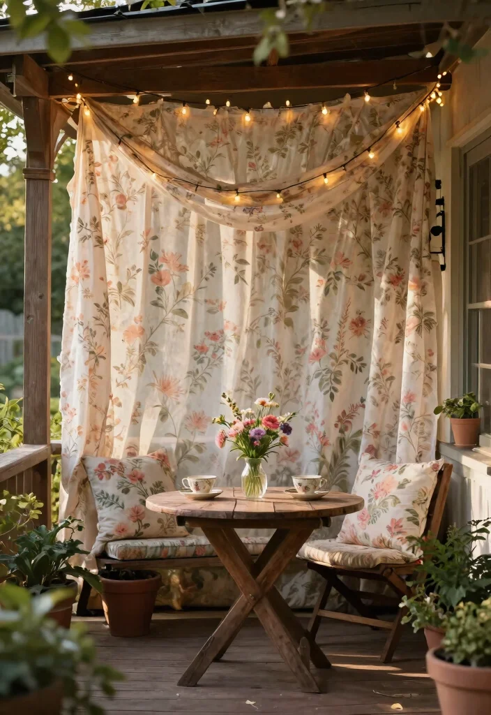 15 Cozy Porch Canopy Ideas: Patio Shade Solutions for Eco-Friendly Outdoor Living 1 15 Cozy Porch Canopy Ideas Patio Shade Solutions for Eco Friendly Outdoor Living 1. Vintage Sheet Canopy 0