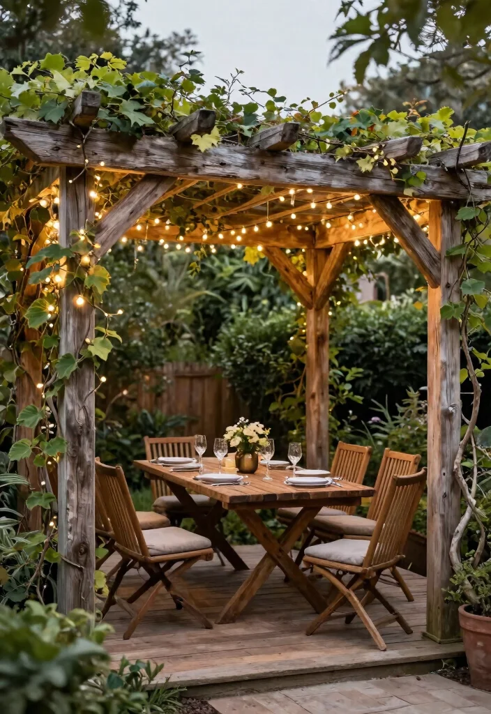 15 Cozy Porch Canopy Ideas: Patio Shade Solutions for Eco-Friendly Outdoor Living 7 15 Cozy Porch Canopy Ideas Patio Shade Solutions for Eco Friendly Outdoor Living 7. Rustic Pergola Made of Reclaimed Wood 0