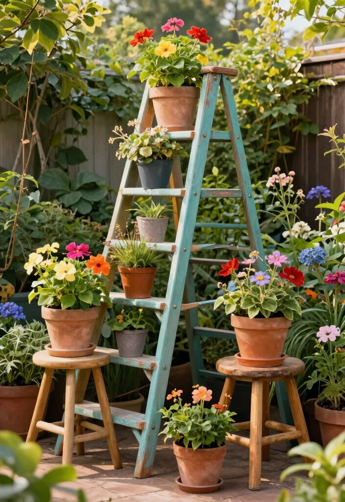 15 Creative DIY Garden Sculpture Ideas Budget Art 13. Creative Plant Stands 0
