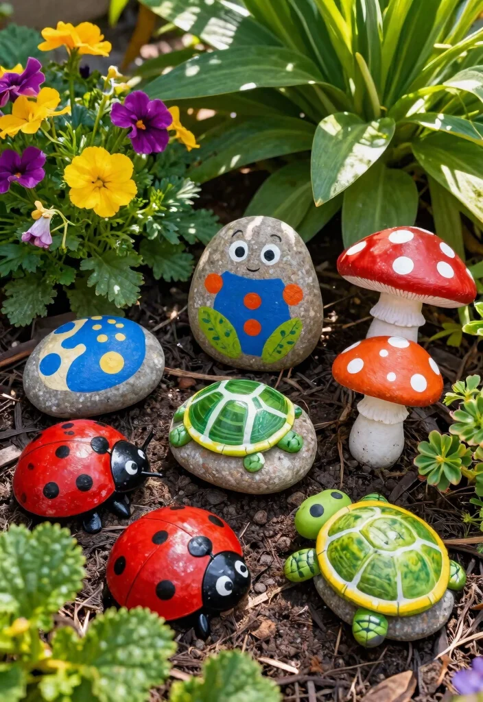 15 Creative DIY Garden Sculpture Ideas Budget Art 6. Stone Critters 0