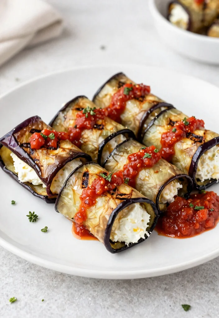 15 Delicious Electric Grill Cooking Ideas Quick Meals 10. Grilled Eggplant Roll Ups 0