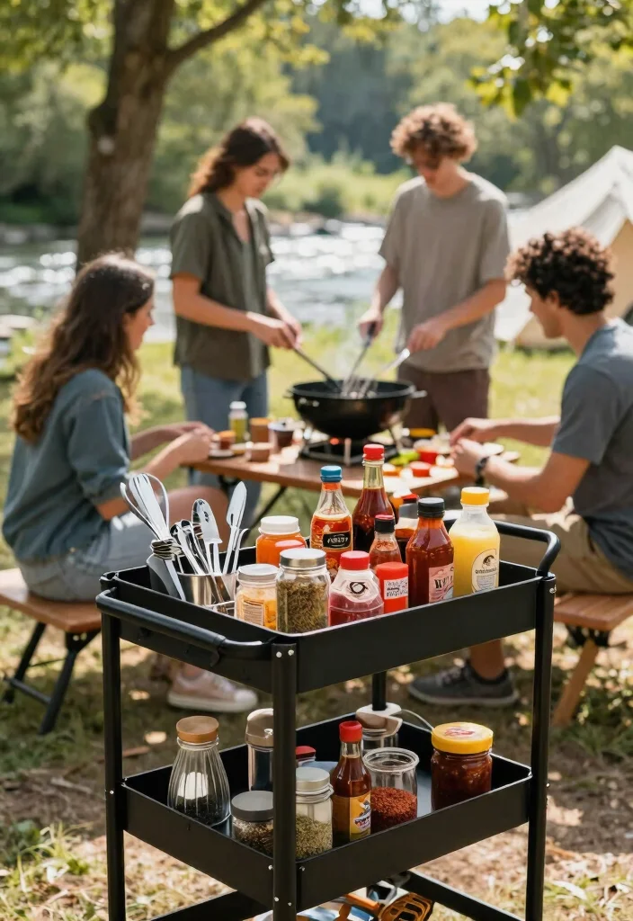 15 Fun Portable BBQ Grill Ideas for Camping Trips 12. Grilling Caddy 0