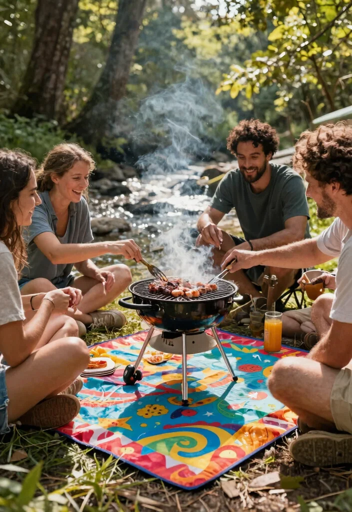 15 Fun Portable BBQ Grill Ideas for Camping Trips 14. Portable Grilling Mat 0