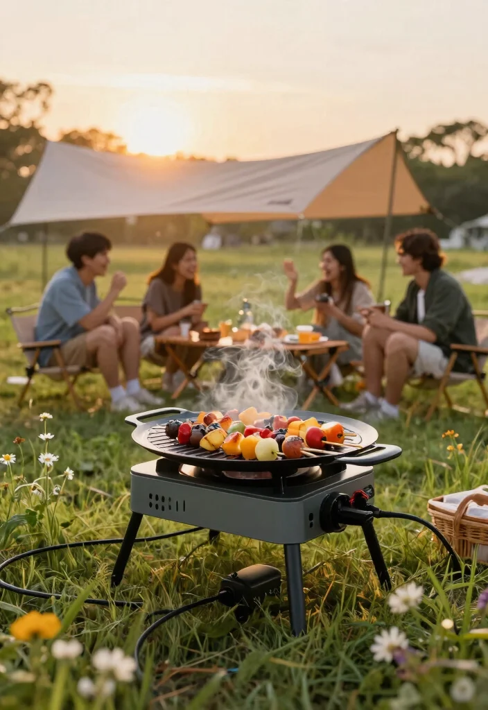 15 Fun Portable BBQ Grill Ideas for Camping Trips 5. Portable Electric Grill 0