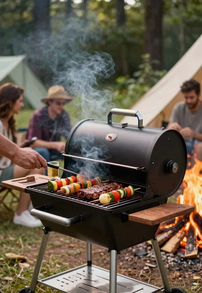 15 Fun Portable BBQ Grill Ideas for Camping Trips 6. Multi Functional Grill and Smoker 0