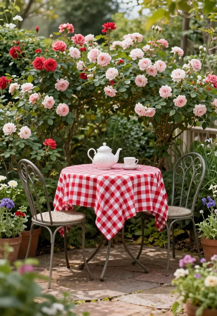 15 Romantic Bistro Set in Garden Ideas Cozy Nooks 1. Vintage Charm with Wrought Iron 0