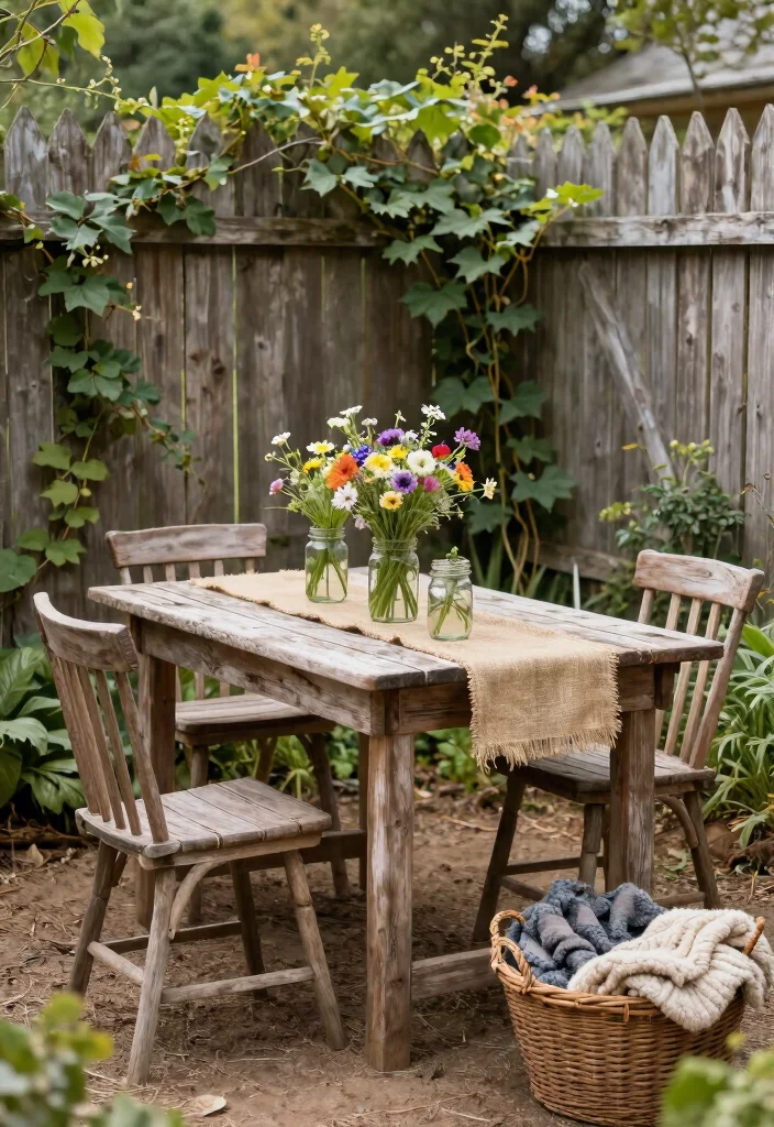 15 Romantic Bistro Set in Garden Ideas Cozy Nooks 3. Rustic Farmhouse Style 0