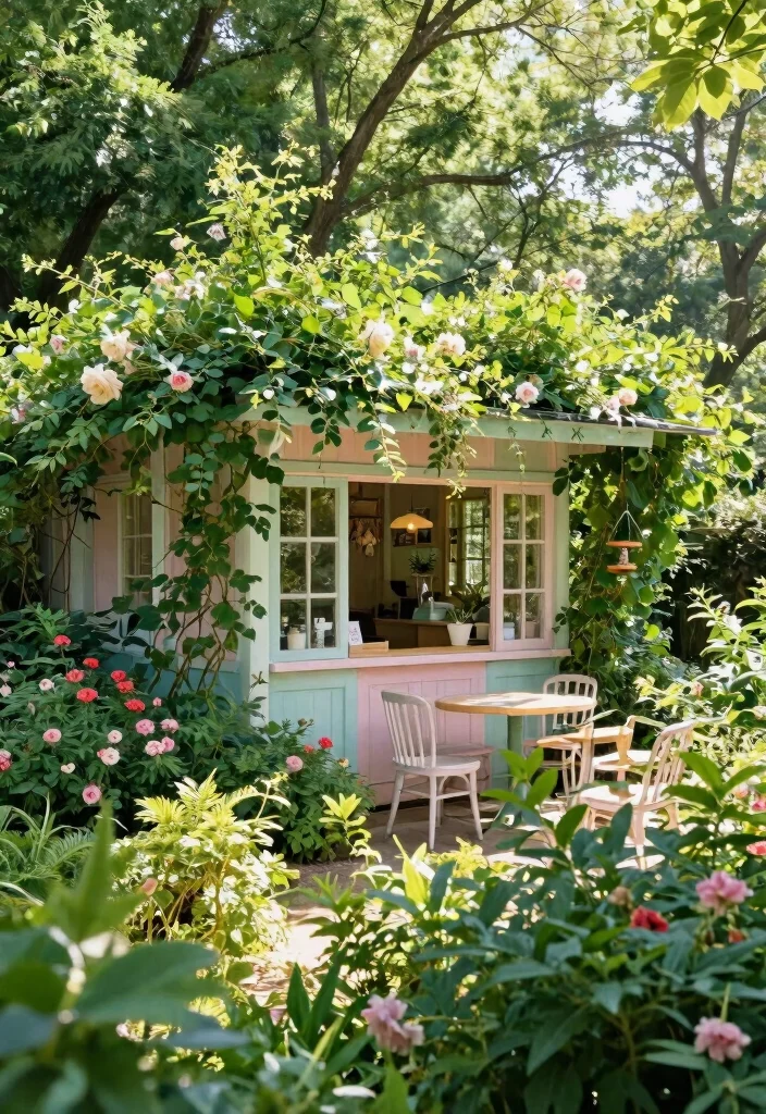 15 Romantic Bistro Set in Garden Ideas Cozy Nooks 5. Secret Garden Retreat 0