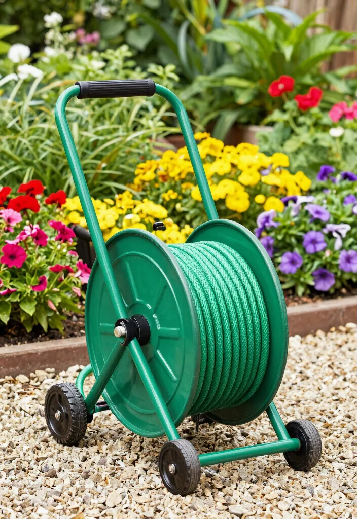 15 Smart Hose Reel Ideas to Keep Your Yard Tidy 10. Rolling Hose Reels 0