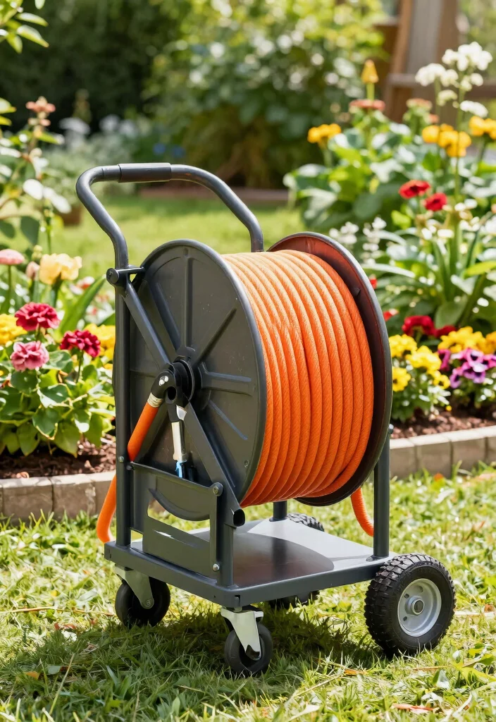 15 Smart Hose Reel Ideas to Keep Your Yard Tidy 5. Hose Reel Carts 0