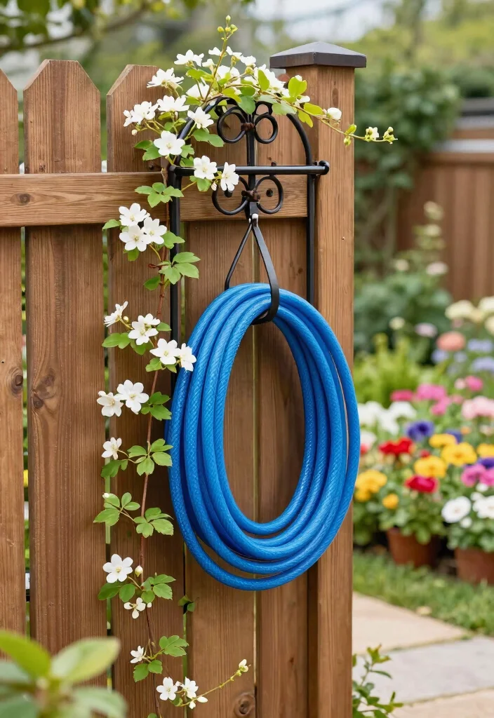 15 Smart Hose Reel Ideas to Keep Your Yard Tidy 7. Hanging Hose Holders 0