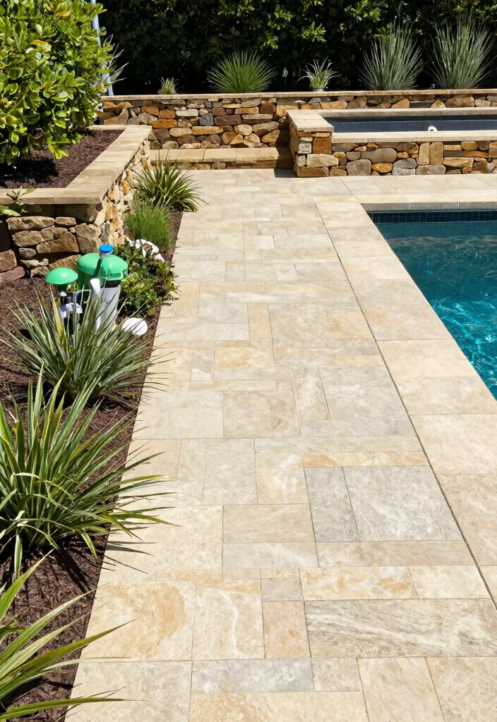 17 Lush Pool Filter Landscaping Ideas Camouflage Tips 10. Eco Friendly Hardscaping 0