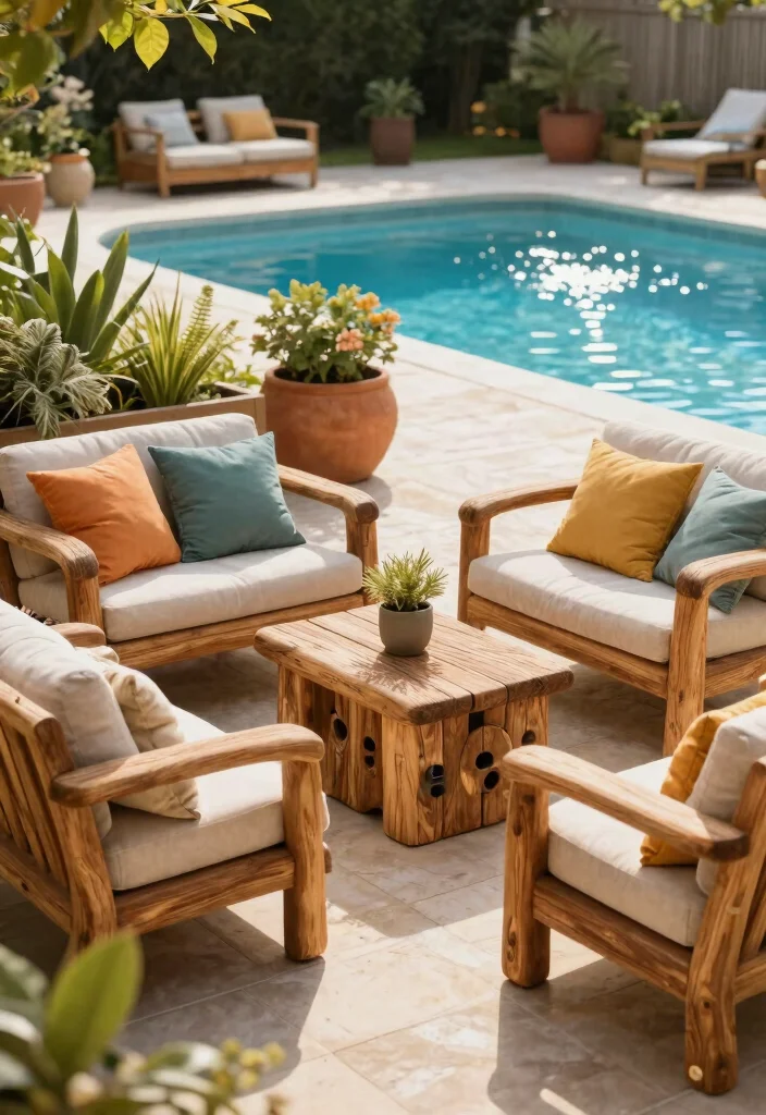 17 Lush Pool Filter Landscaping Ideas Camouflage Tips 17. Sustainable Garden Furniture 0