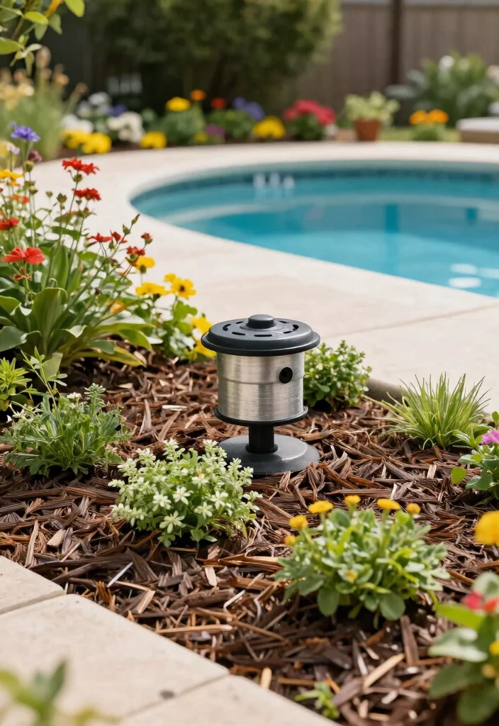 17 Lush Pool Filter Landscaping Ideas Camouflage Tips 7. Mulch Gardens 0