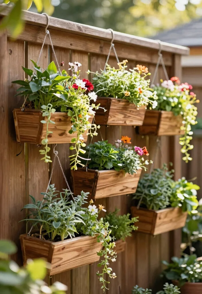 17 Stunning Cart Planter Ideas for Garden Flowers 11. Hanging Wooden Planter Boxes 0