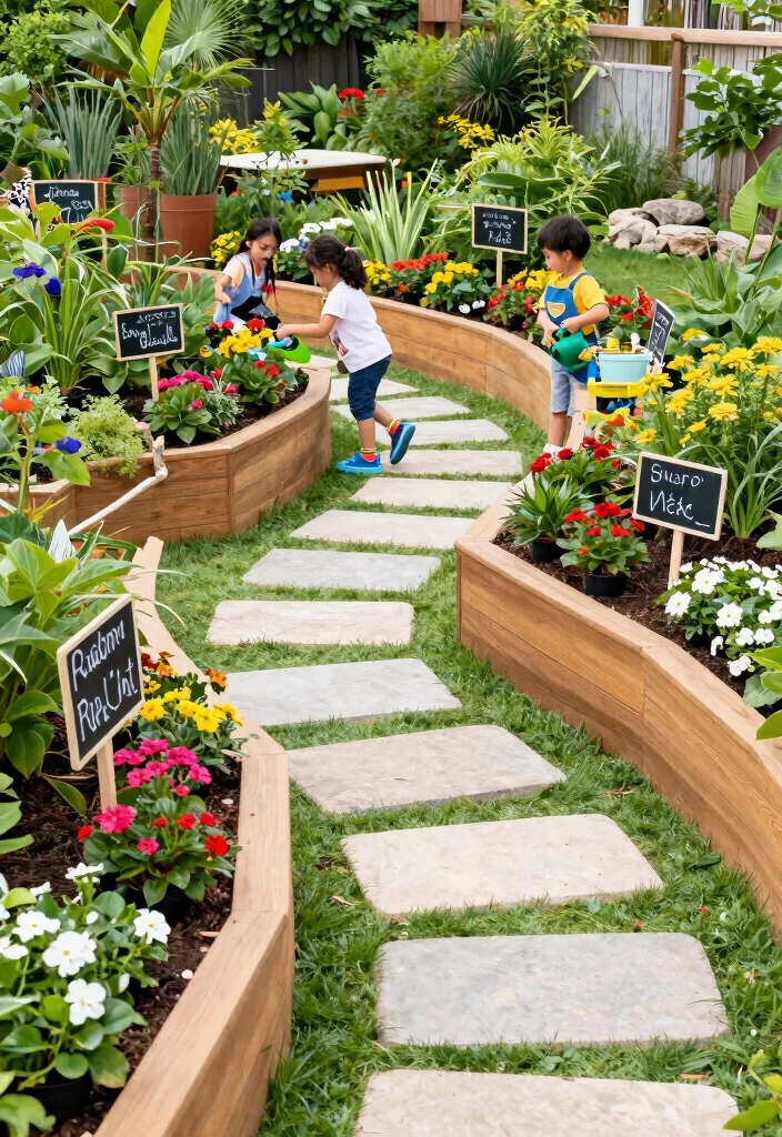 17 Stunning Cart Planter Ideas for Garden Flowers 17. Interactive Garden Feature Planters 0
