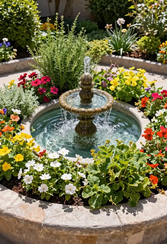 20 Modern Outdoor Fountain Designs You Will Love 15. Integrated Planter Fountain 0
