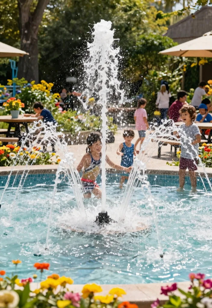 20 Modern Outdoor Fountain Designs You Will Love 18. Interactive Splash Fountain 0