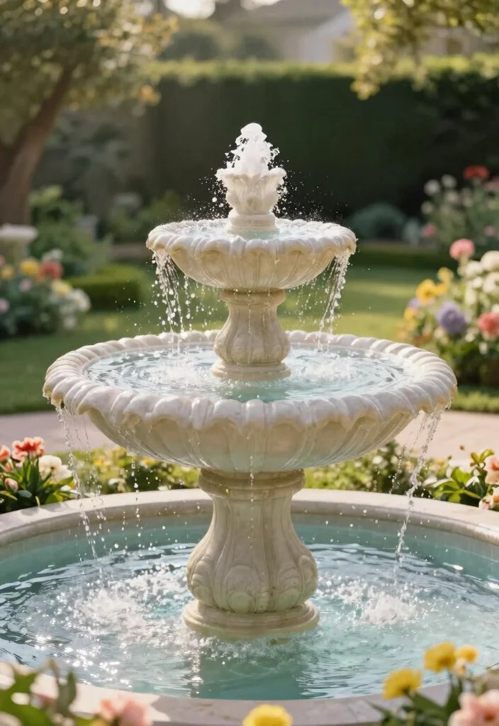 20 Modern Outdoor Fountain Designs You Will Love 19. Elegant Bowl Fountain 0