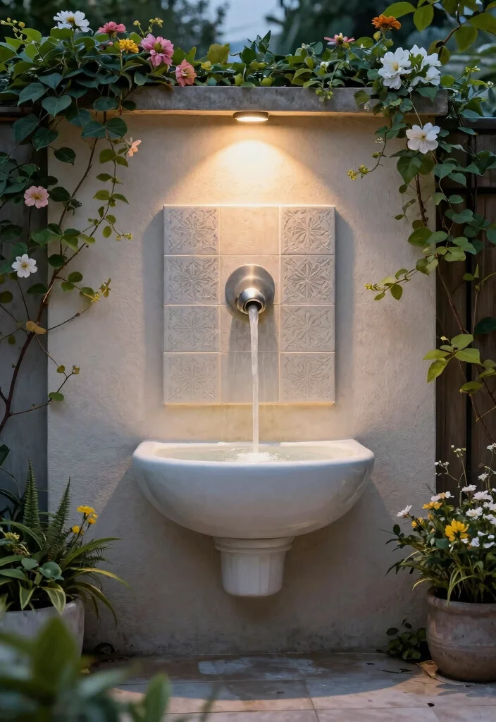 20 Modern Outdoor Fountain Designs You Will Love 7. Wall Mounted Fountain 0