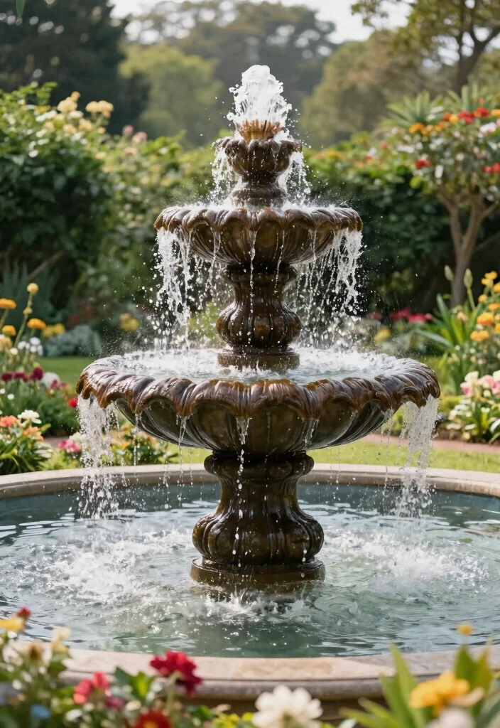 20 Modern Outdoor Fountain Designs You Will Love 9. Multi Tier Fountain 0