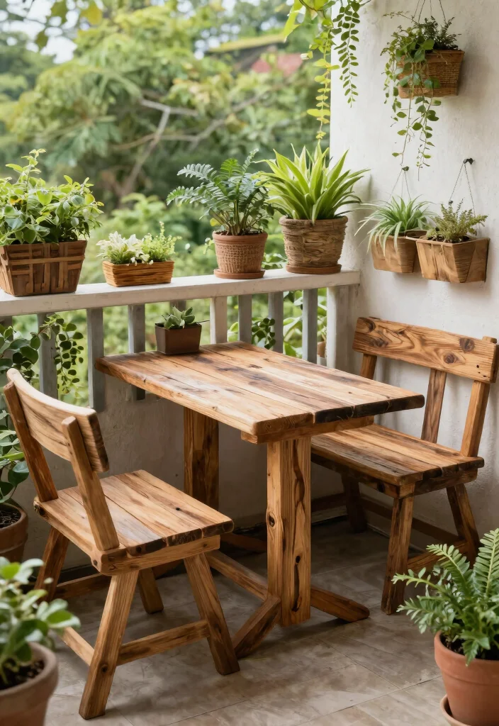 21 Charming Patio Bistro Set Ideas for Small Balconies 12. Eco Friendly Options 0
