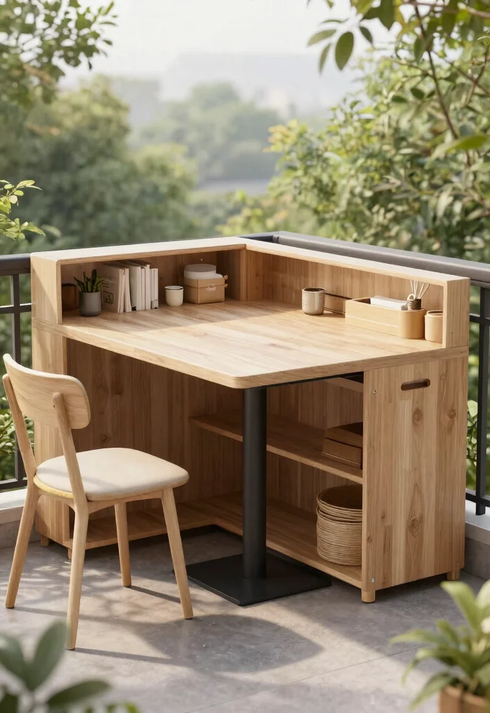 21 Charming Patio Bistro Set Ideas for Small Balconies 16. Dual Purpose Dining Sets 0