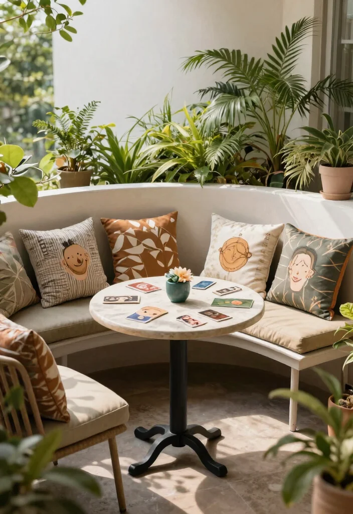 21 Charming Patio Bistro Set Ideas for Small Balconies 21. Personal Touch with Customized Sets 0