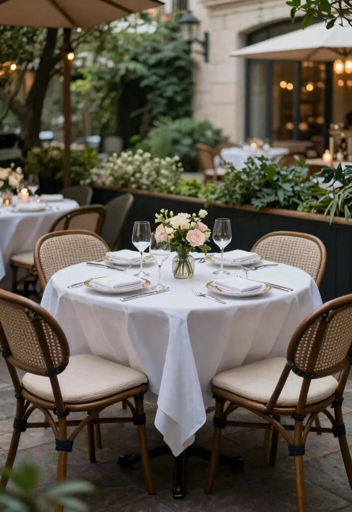 21 Epic BBQ Table Ideas for Your Outdoor Kitchen 14. Elegant Bistro Table 0