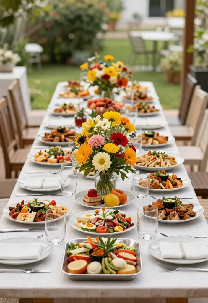 21 Epic BBQ Table Ideas for Your Outdoor Kitchen 18. Outdoor Buffet Table 0