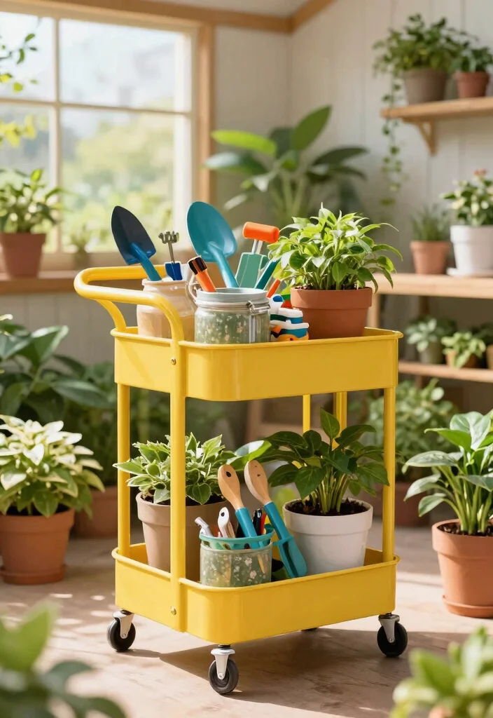 21 Genius Shed Tool Storage Ideas End the Clutter Now 10. Rolling Carts 0