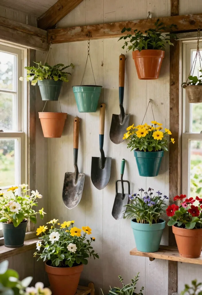 21 Genius Shed Tool Storage Ideas End the Clutter Now 16. Gardening Tool Wall Art 0