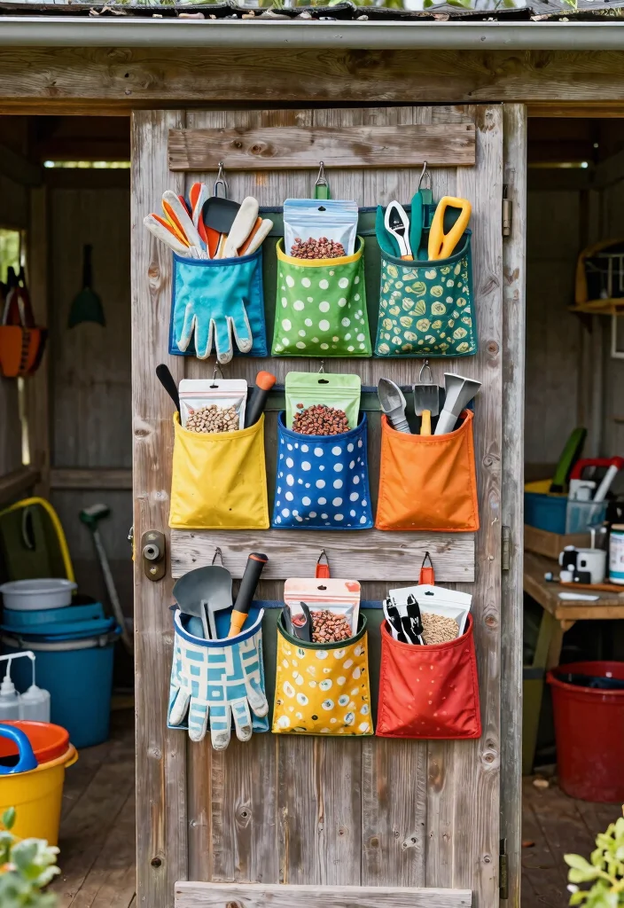 21 Genius Shed Tool Storage Ideas End the Clutter Now 3. Hanging Tool Pockets 0
